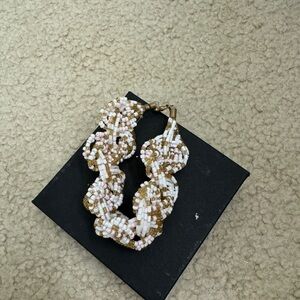 Elegant Gold and Pink Beaded Bracelet